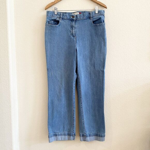 Christopher & Banks Denim - Christopher & Banks Jeans Women 12 Blue Mid Rise Cuffed Modern Fit Stretch Denim